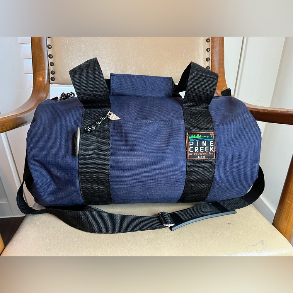 Pine creek 90s Vintage Blue hiking work gym tote bag